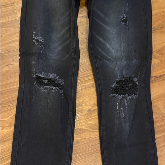 ☃️BOGO50%☃️ 🆕🖤SPECIAL A: BLACK Mid Rise Skinny Distressed Jeans 9/28 - Picture 11 of 14